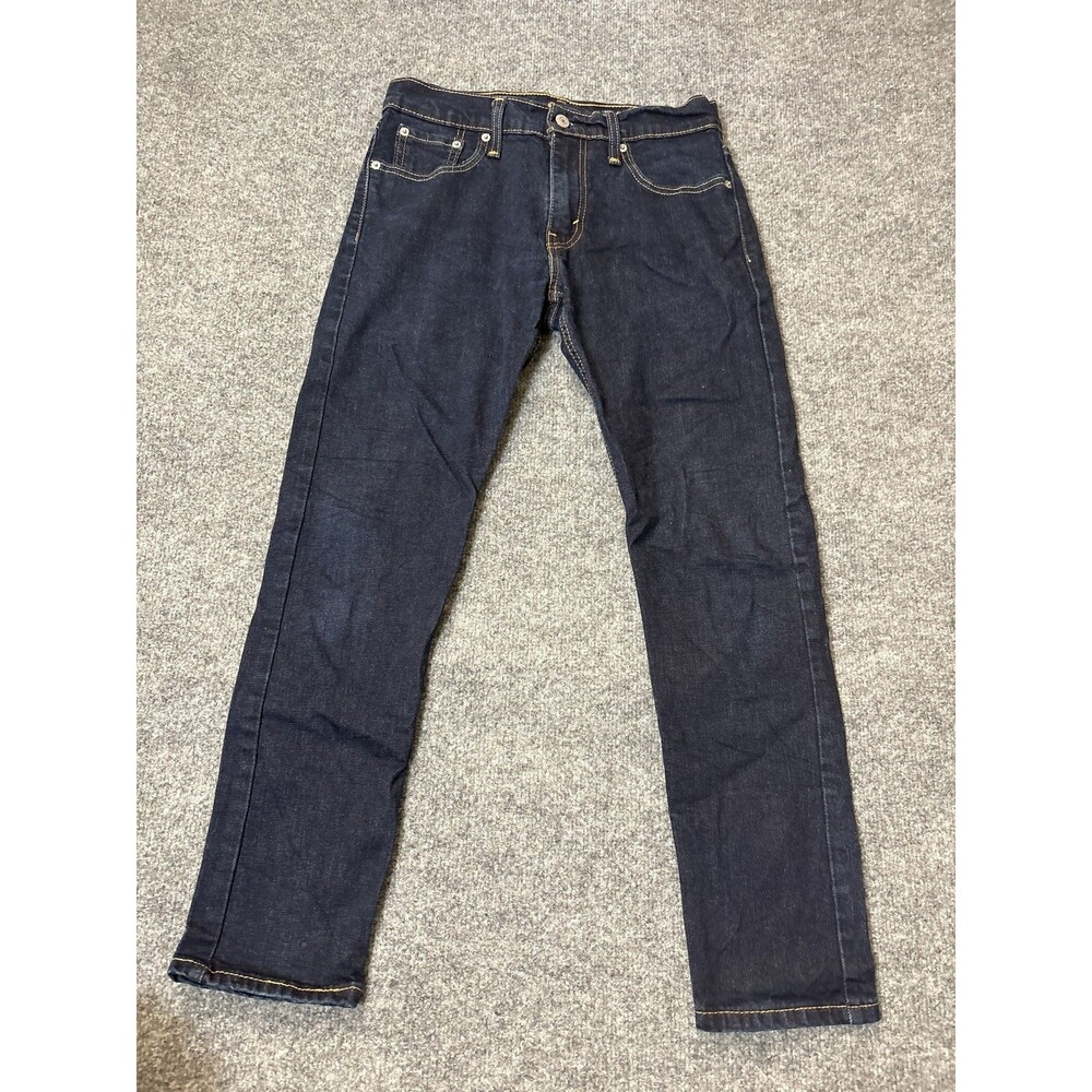 Levi's 512 Jeans Mens 30x30 Blue Slim Tapered Dark Wash Stretch Denim Casual